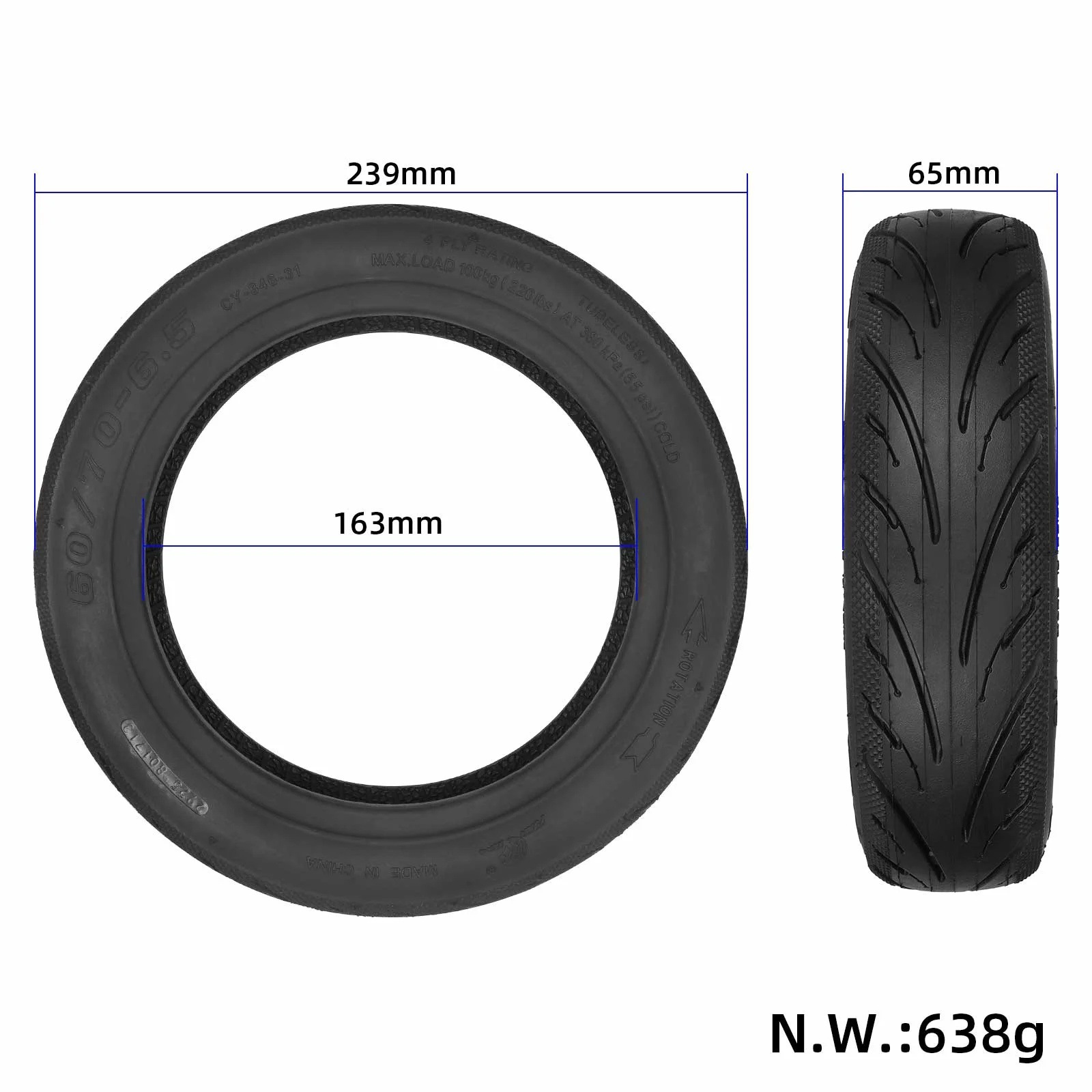 스쿠터 앞뒤 타이어 60/65-6.9 60/70-6.5 - Running Gear Accessories 리뷰 및 가격