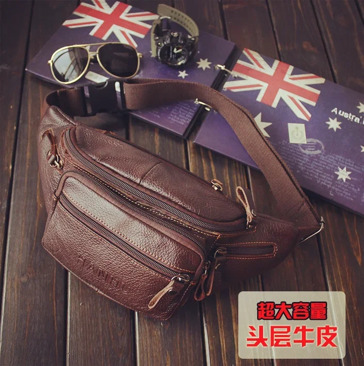 정품 쇠가죽 채찍으로 치다 가죽 허리 가방 남자 재미  - Running Gear To Hold Phone 리뷰 및 가격